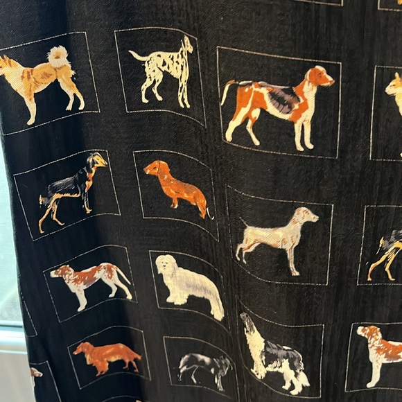 Tori Richard’s size M 100% silk dress with dogs - Picture 3 of 13